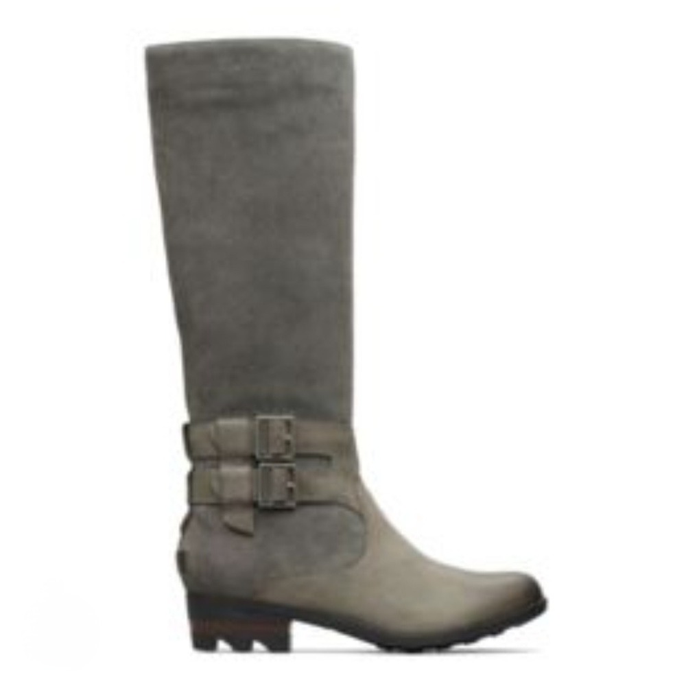 Sorel Lolla Tall II Knee-High Boots Quarry Gray Waterproof Suede NL3102-052 9